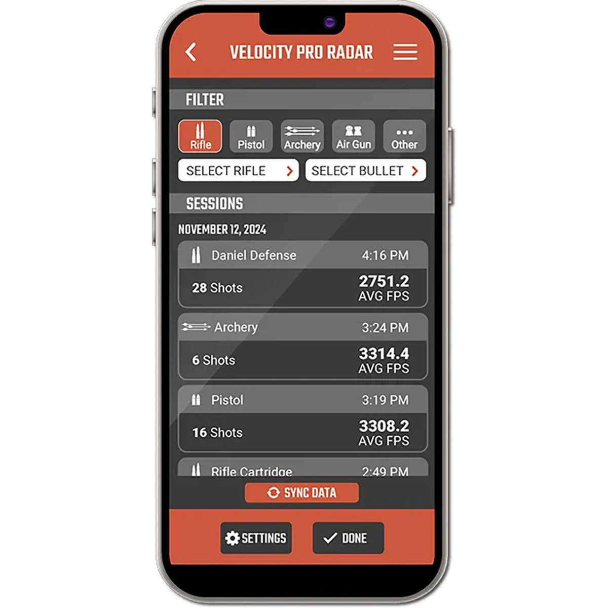 Athlon Optics Rangecraft Velocity PRO Radar Chronograph 2.4" Display Green