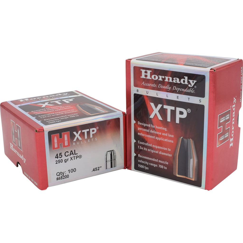 HORNADY XTP® 45 Caliber (0.452") 250gr Jacketed Hollow Point 100/Box